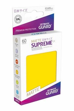 ULTIMATE GUARD SUPREME UX SLEEVES JAPANESE SIZE MATTE YELLOW (60)