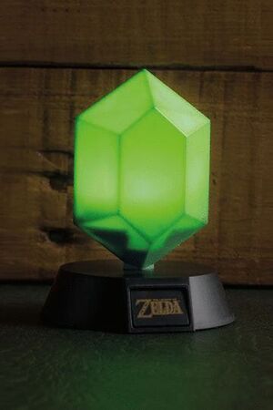 LEGEND OF ZELDA 3D LIGHT GREEN RUPEE 10 CM