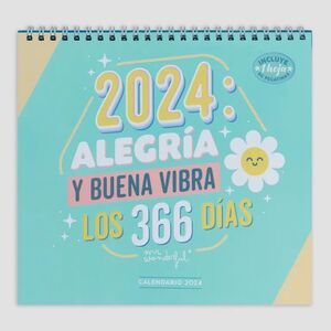 CALENDARIO DE SOBREMESA RASCA-RASCA 2024 - ALEGRÍA Y BUENA VIBRA LOS 366 DÍAS