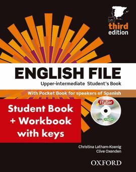 ENGLISH FILE 3RD EDITION UPPER-INTERMEDIATESTUDENT'S BOOK + WORKBOOK WITH KEY PA