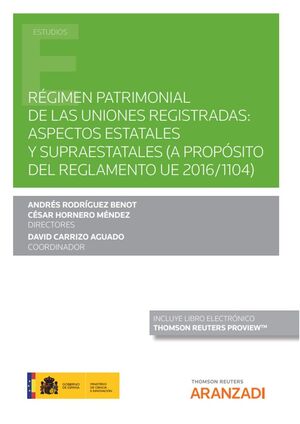 RÉGIMEN PATRIMONIAL DE LAS UNIONES REGISTRADAS: ASPECTOS ESTATALES Y SUPRAESTATA