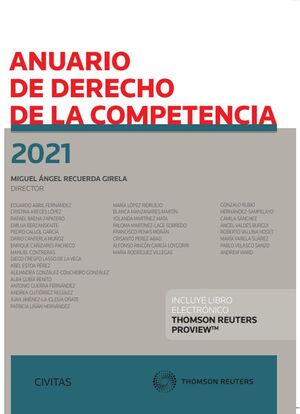ANUARIO DE DERECHO DE LA COMPETENCIA (2021) (PAPEL + E-BOOK)
