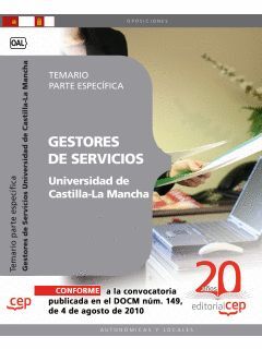 GESTORES DE SERVICIOS DE LA UNIVERSIDAD DE CASTILLA-LA MANCHA. TEMARIO PARTE ESP