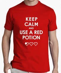 CAMISETA KEEP CALM AND USE A RED POTION TALLA XL